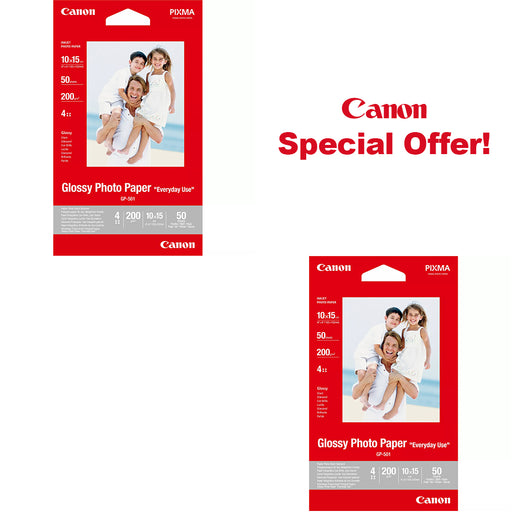 Canon GP-501 Glossy Photo Paper 4x6 - 100 Sheets BUNDLE DEAL | Cartridge King 