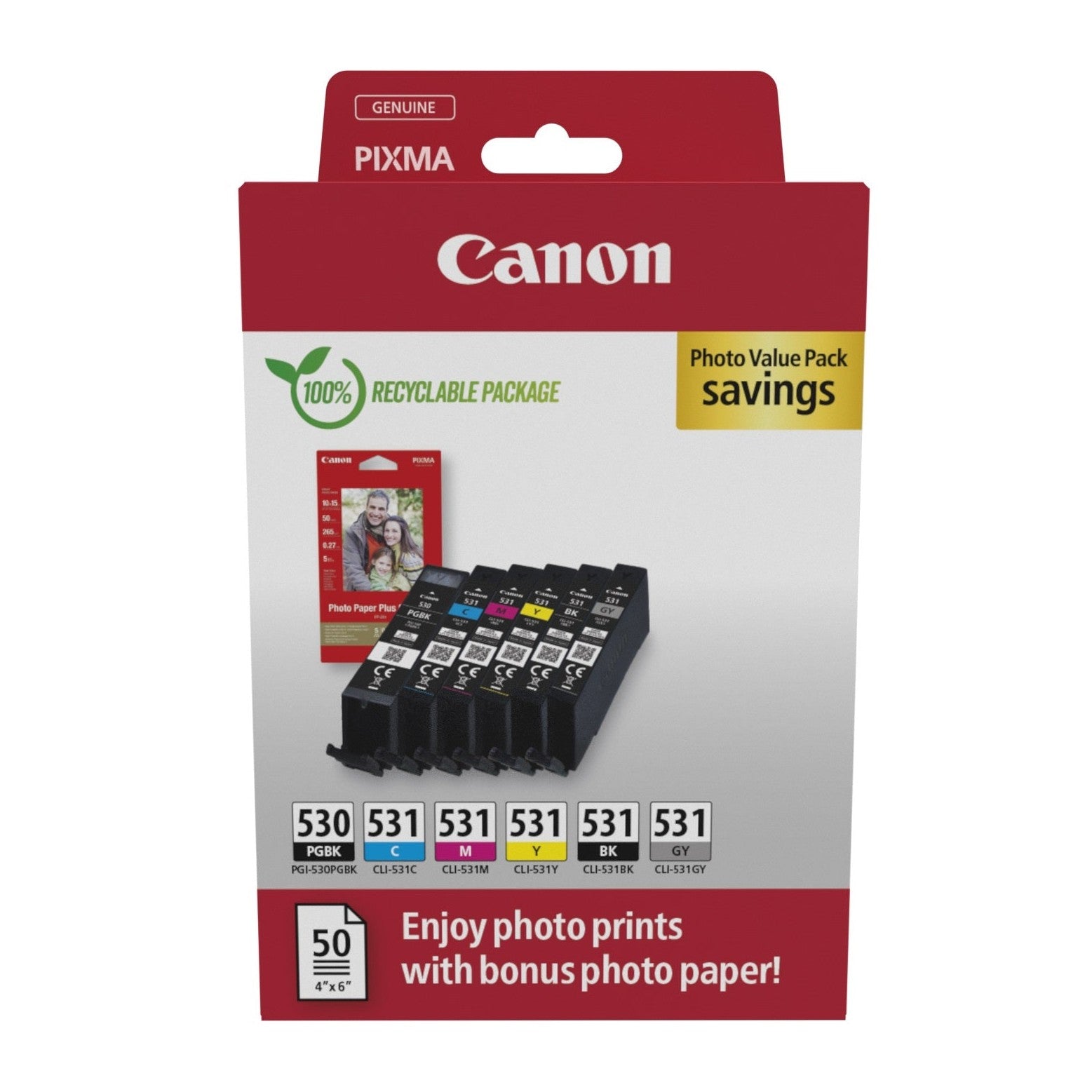 Canon PGI-530, CLI-531 ricarica cartucce d'inchiostro e Canon PGI-530, CLI-531 ricarica cartucce d'inchiostro e