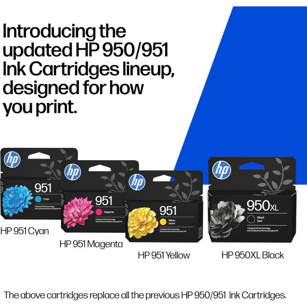 HP 950XL / 951 Black, Cyan, Magenta, Yellow Original Ink Cartridges Multipack - C3WK1AE