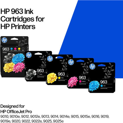 HP 963 4-pack Black/Cyan/Magenta/Yellow Original Ink Cartridges - 6ZC70AE