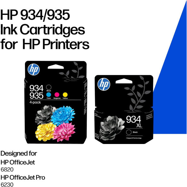HP 934/935 4-pack Black/Cyan/Magenta/Yellow Original Ink Cartridges - 6ZC72AE