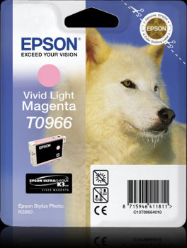 Epson Original T0966 Vivid Light Magenta Ink Cartridge | Cartridge King 
