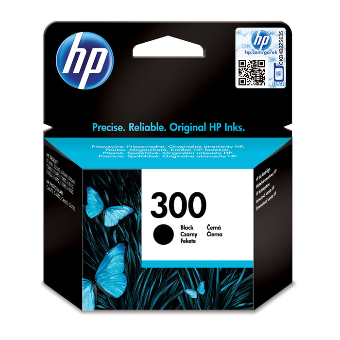 HP 300 Black Original Ink Cartridge Page Yield 200 (P/N CC640EE)