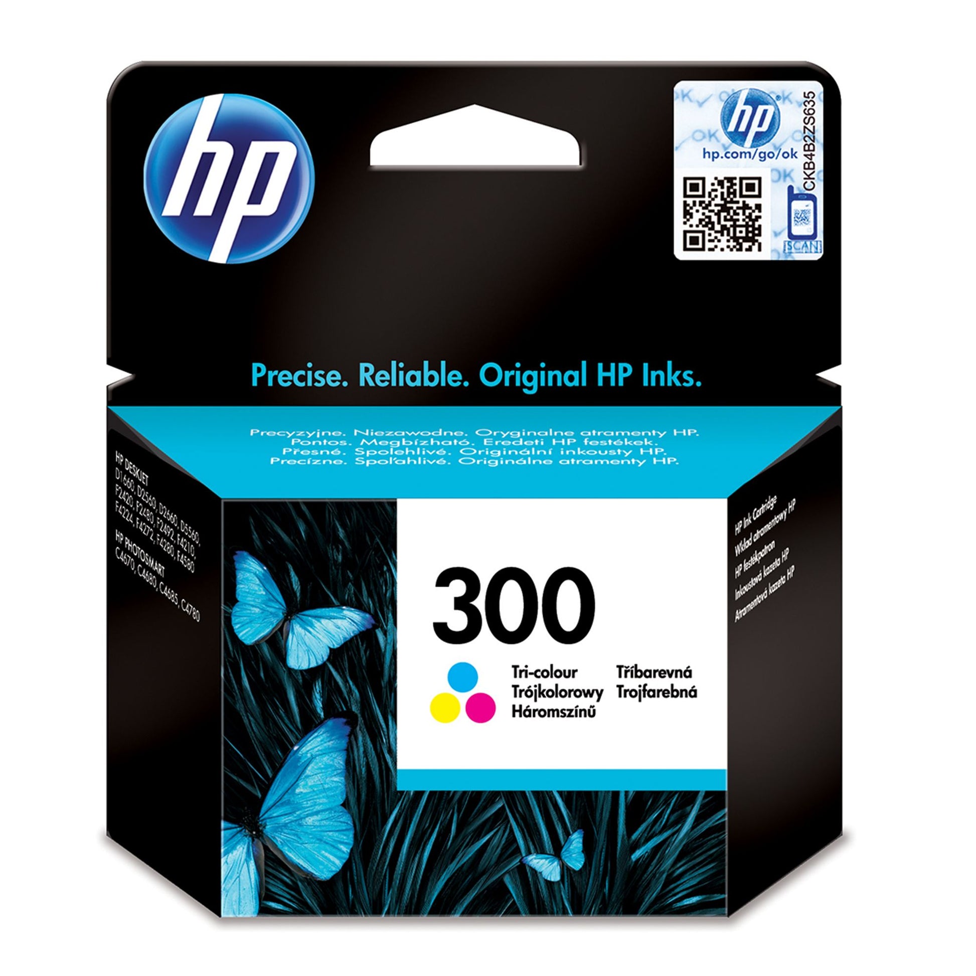 HP 300 Tri-colour Original Ink Cartridge - CC643EE