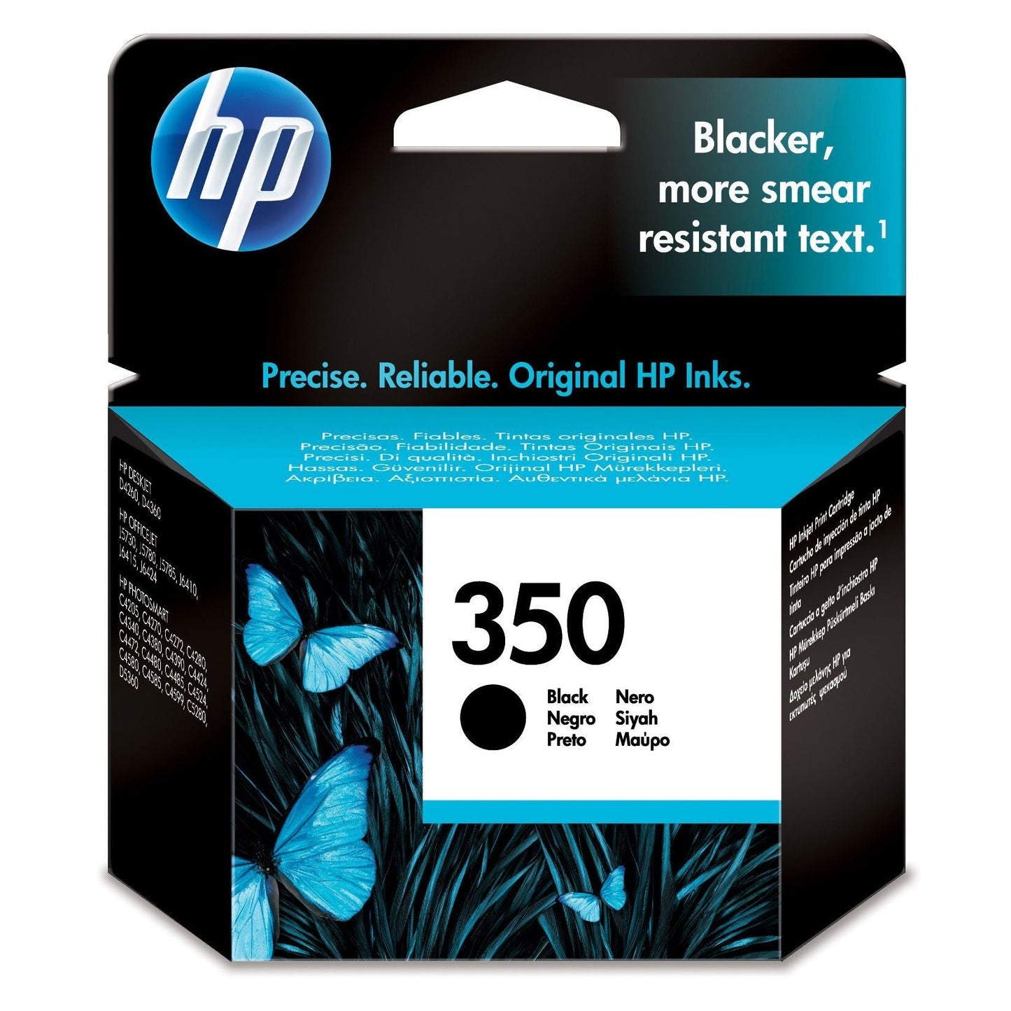 HP 350 Black Original Ink Cartridge Page Yield 200 (CB335EE)