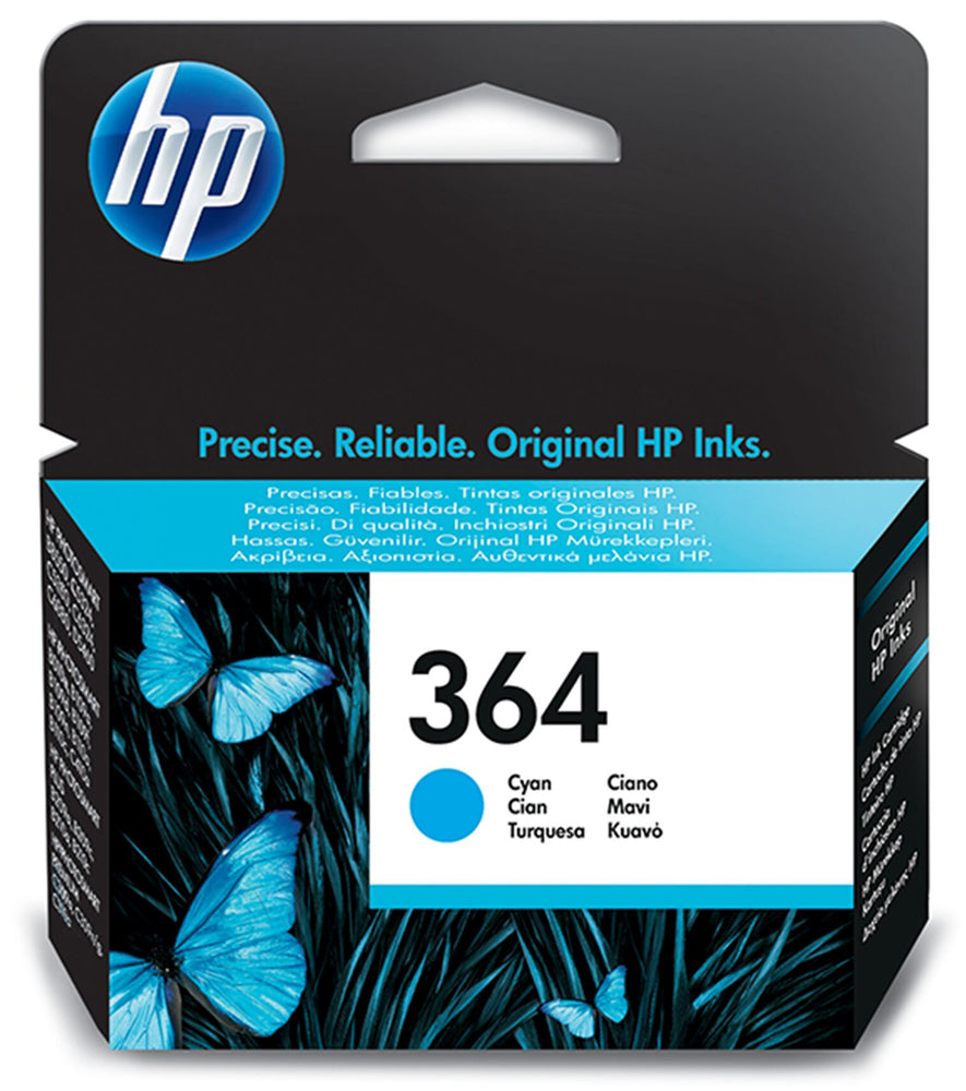 HP 364 Cyan Original Ink Cartridge Page Yield 300 (P/N CB318EE)