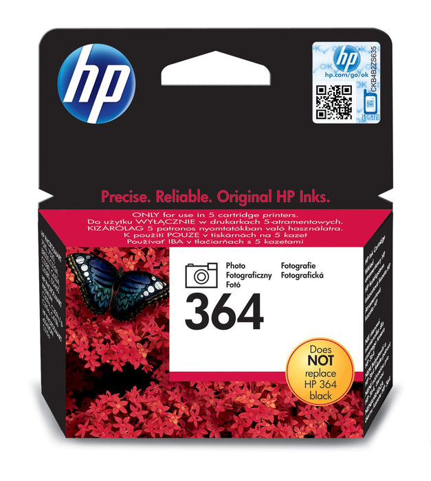 HP 364 Photo Original Ink Cartridge Page Yield 130 (P/N CB317EE) | Cartridge King 