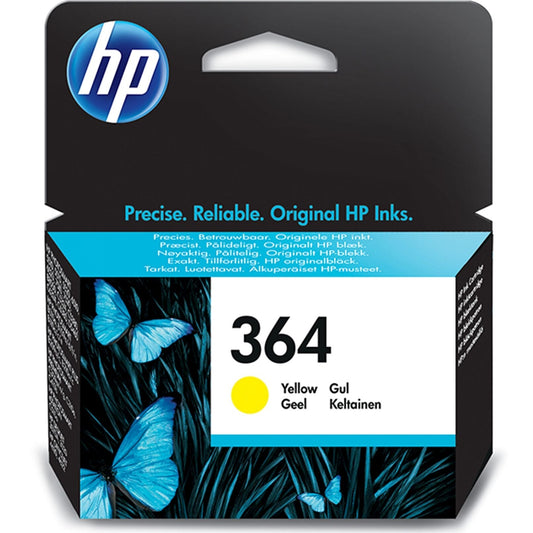 HP 364 Yellow Original Ink Cartridge Page Yield 300 (P/N CB320EE)