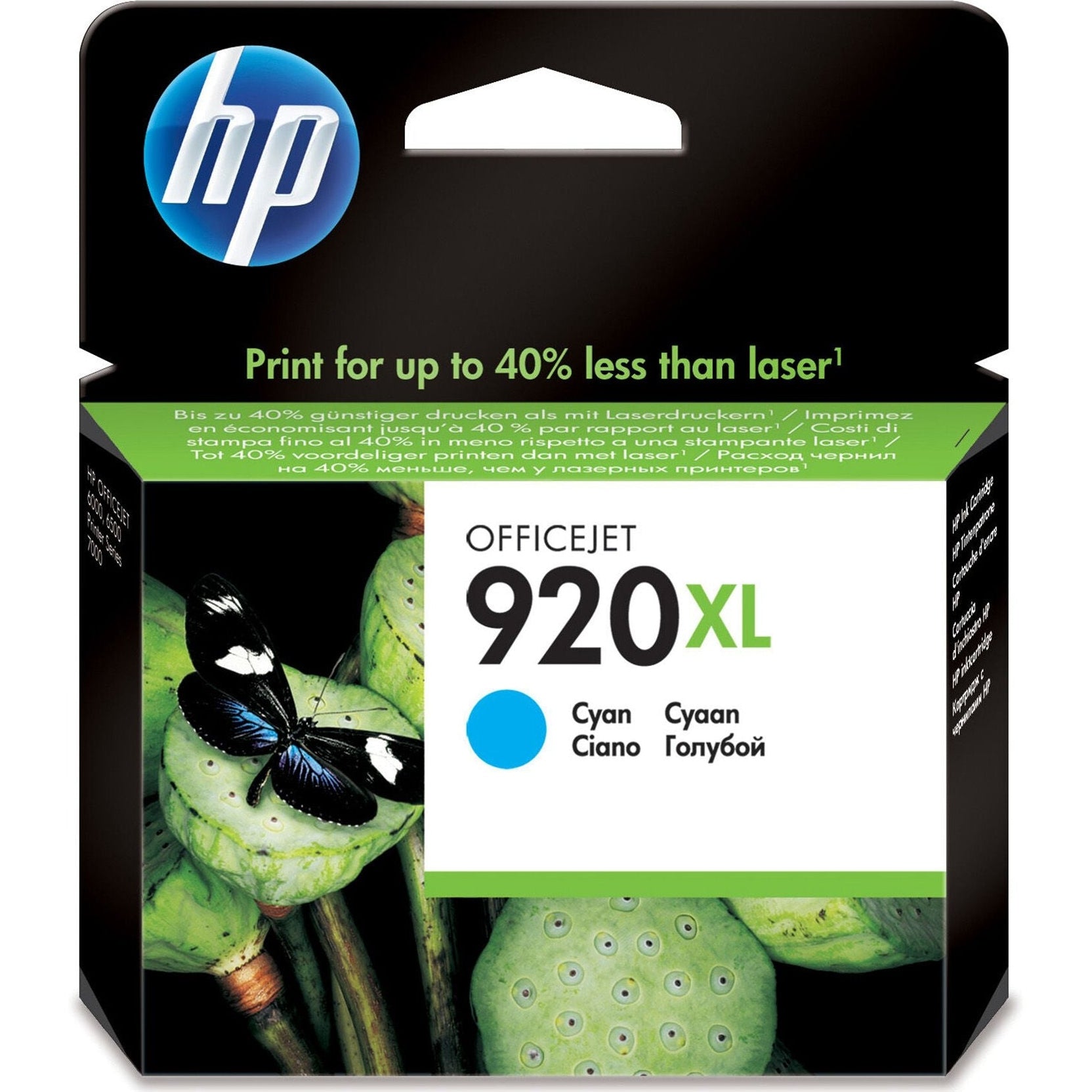 HP 920XL High Yield Cyan Original Ink Cartridge Page Yield 700 P/N CD972AE HP