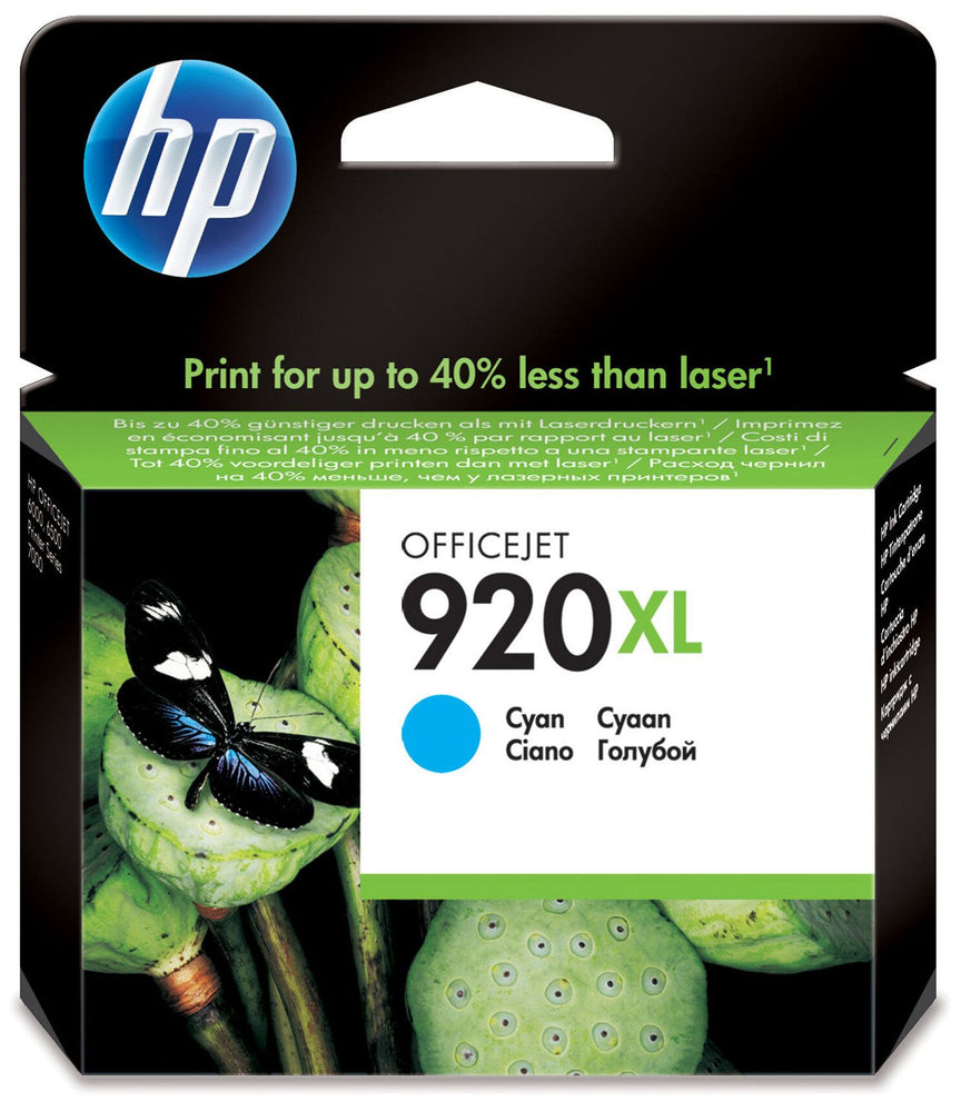 HP 920XL High Yield Cyan Original Ink Cartridge Page Yield 700 (P/N CD972AE) | Cartridge King 