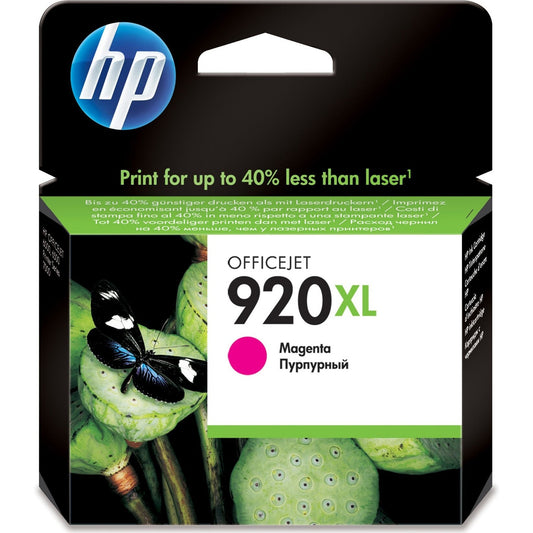 HP 920XL High Yield Magenta Original Ink Cartridge Page Yield 700 P/N CD973AE HP