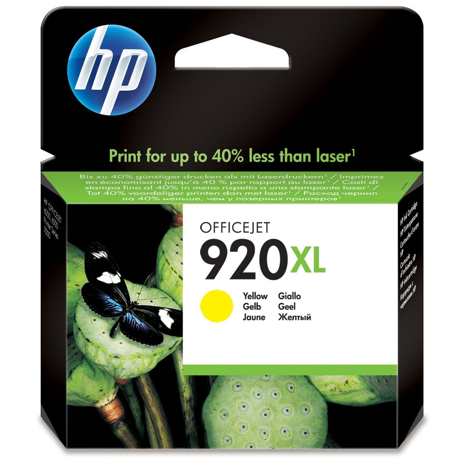 HP 920XL High Yield Yellow Original Ink Cartridge Page Yield 700 (P/N CD974AE)