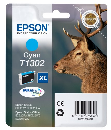 Epson Original T1302 Cyan Ink 10.1ml | Cartridge King 