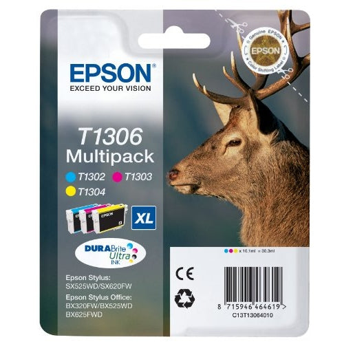 Epson Original T1306 Multipack Ink 3pk Epson