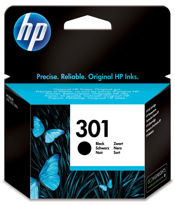 HP 301 Black Original Ink Cartridge Pages Yield 170 (P/N CH561EE)