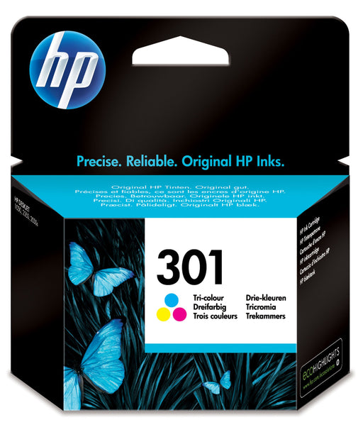 HP 301 Tri-colour Original Ink Cartridge Page Yield 150 (P/N CH562EE) | Cartridge King 