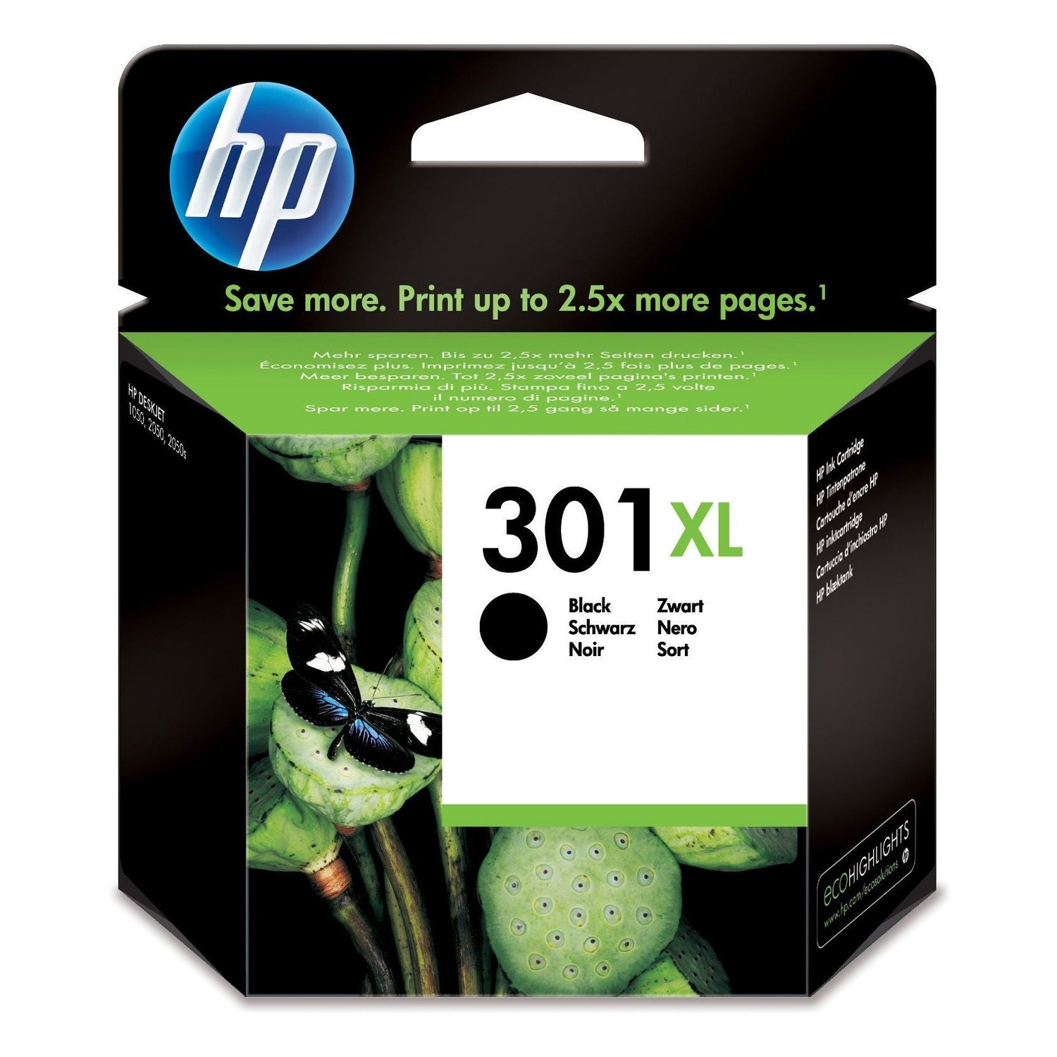 HP 301XL High Yield Black Original Ink Cartridge - CH563EE
