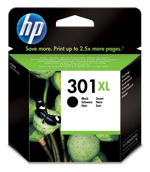 HP 301XL High Yield Black Original Ink Cartridge Page Yield 430 (P/N CH563EE) | Cartridge King 