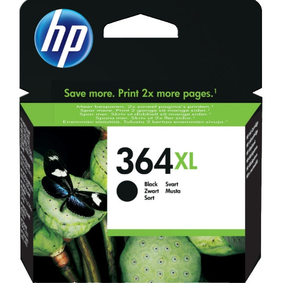 HP 364XL High Yield Black Original Ink Cartridge Page Yield 550 P/N CN684EE HP