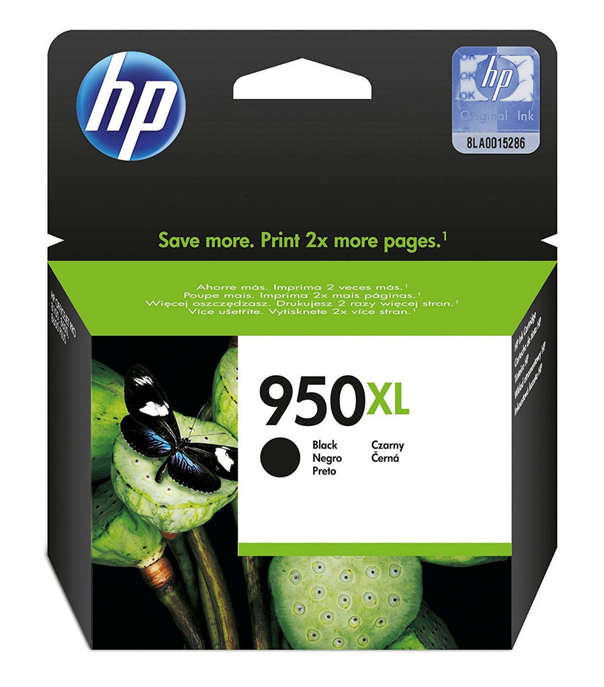 HP 950XL High Yield Black Original Ink Cartridge Page Yield 2300 (P/N CN045AE)