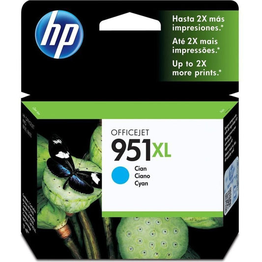 HP 951XL High Yield Cyan Original Ink Cartridge Page Yield 1500 P/N CN046AE HP