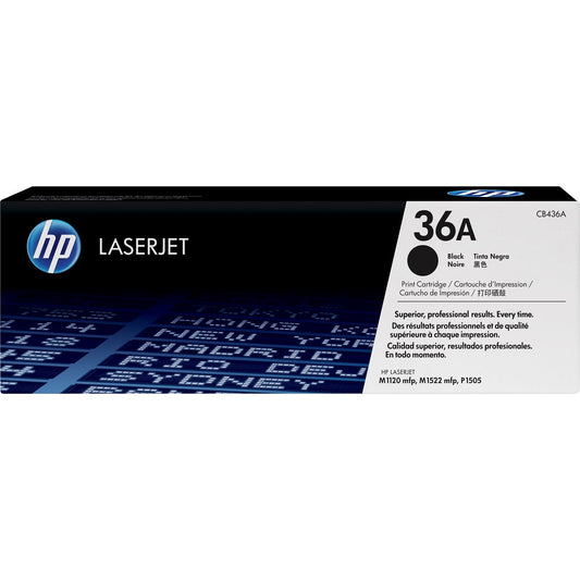 HP 36A 1-pack Black Original LaserJet Toner Cartridges Page Yield 2000 CB436A HP