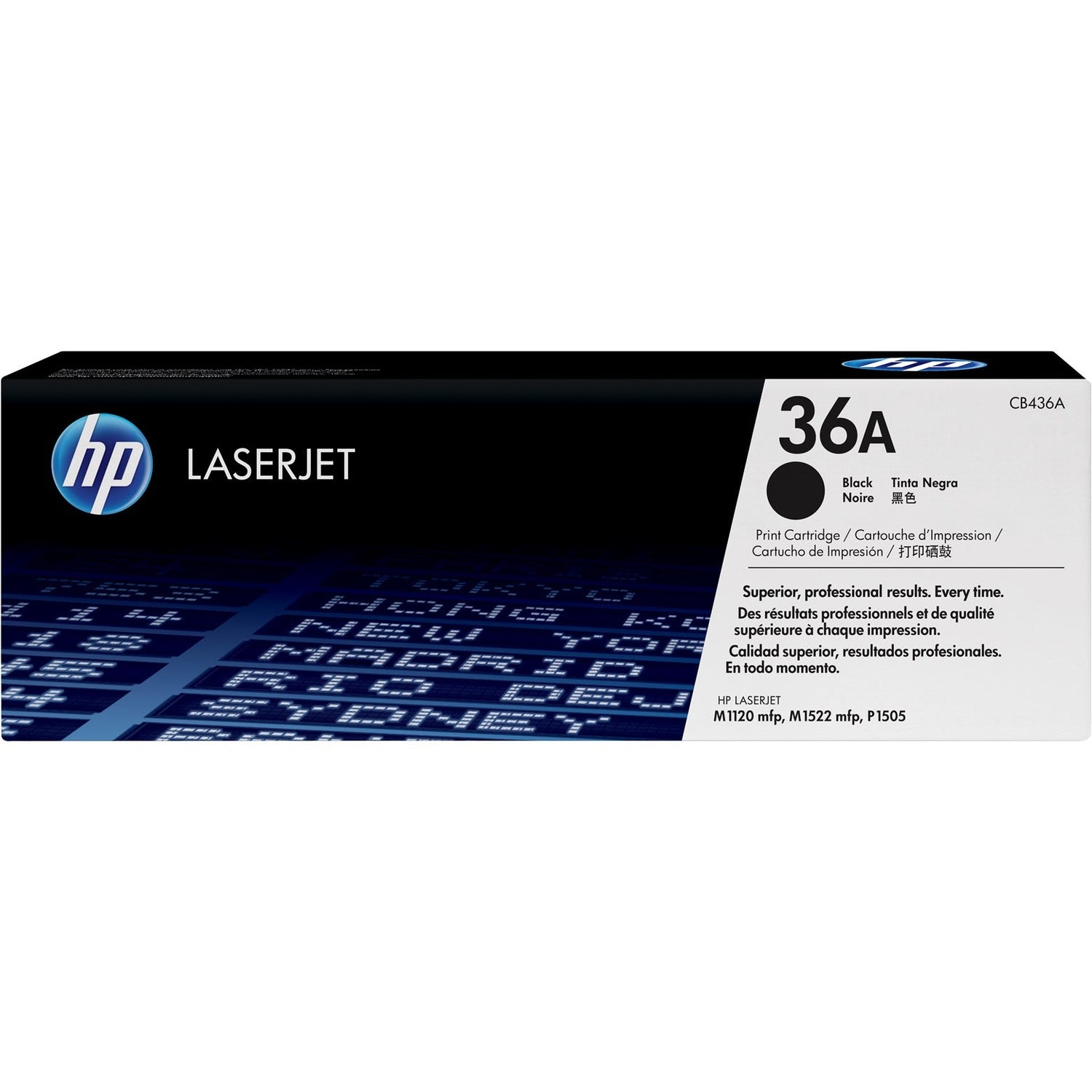 HP 36A 1-pack Black Original LaserJet Toner Cartridges Page Yield 2000 CB436A