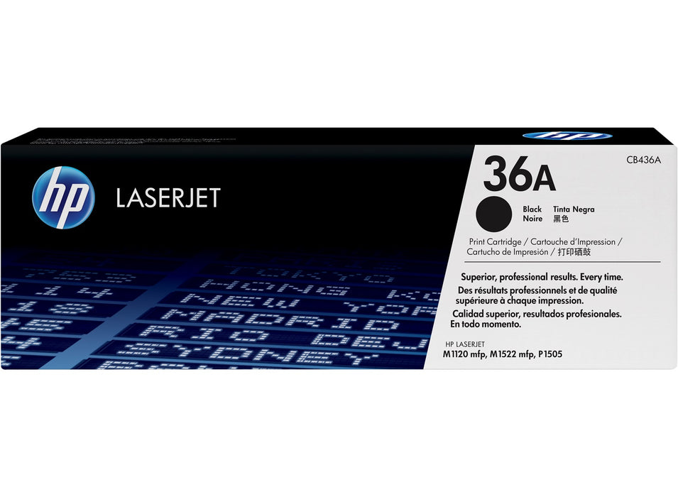 HP 36A 1-pack Black Original LaserJet Toner Cartridges Page Yield 2000 (CB436A) | Cartridge King 