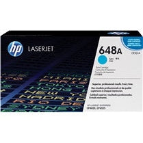 HP 648A Cyan Original LaserJet Toner Cartridge Page Yield 11K CE261A HP