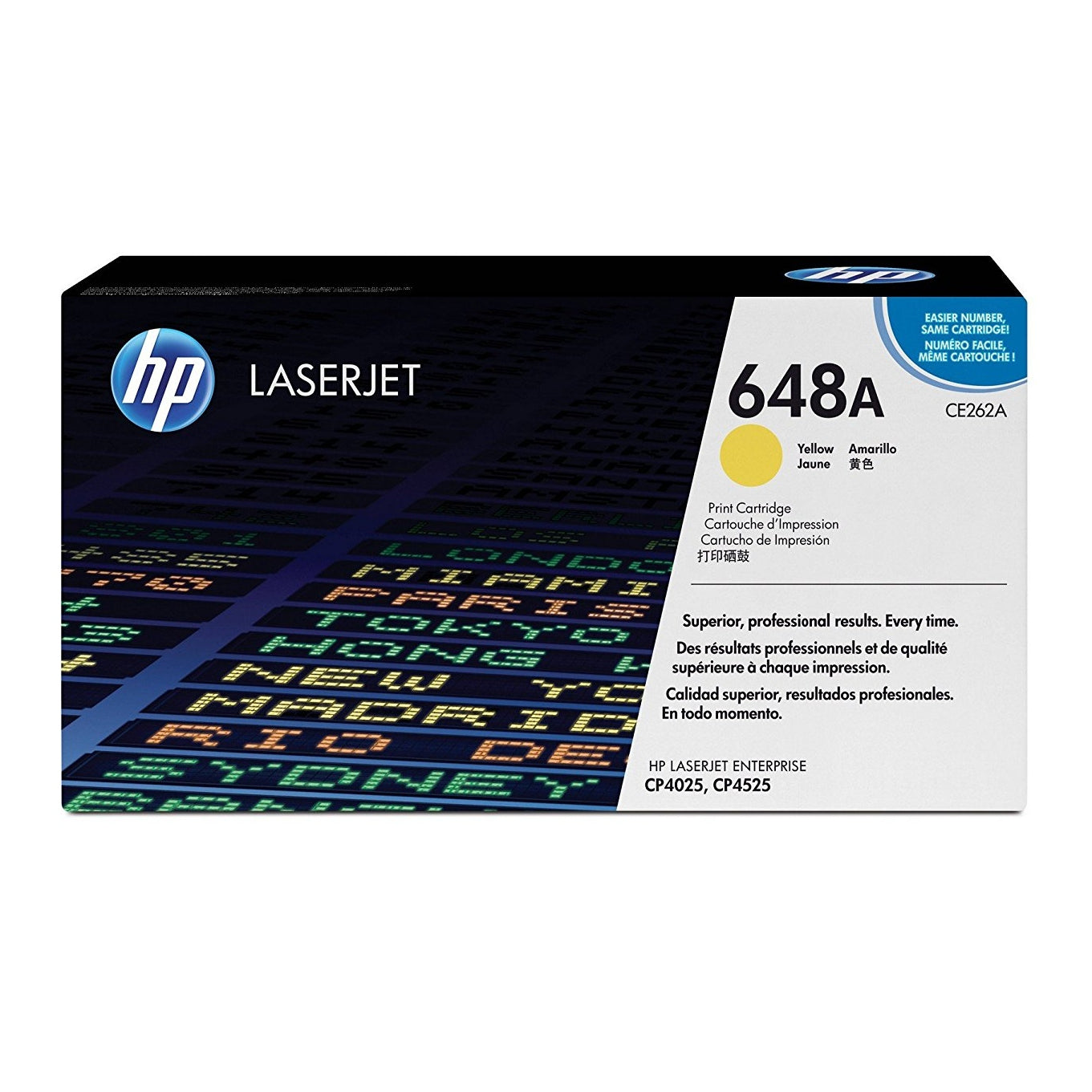 HP 648A Yellow Original LaserJet Toner Cartridge Page Yield 11K (CE262A)