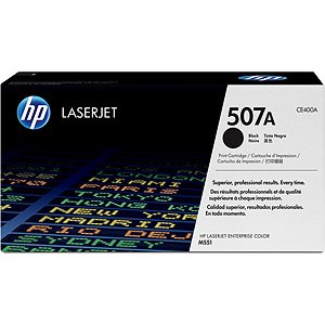 HP 507A Black Original LaserJet Toner Cartridge Page Yield 5500 CE400A HP