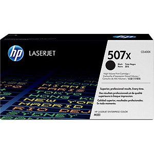 HP 507X Black Toner Cartridge - High Yield LaserJet