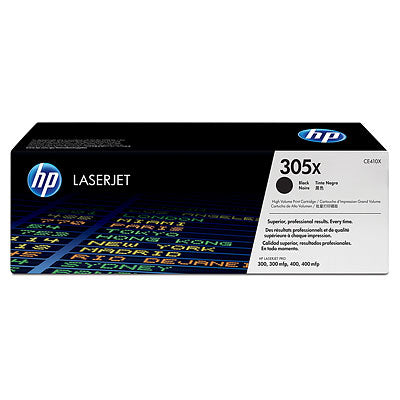 HP 305X High Yield Black Original LaserJet Toner Cartridge Page Yield 4000 (CE410X) | Cartridge King 