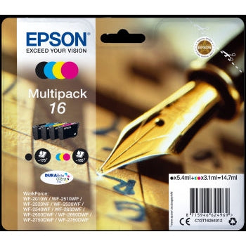 Epson Original T1626 Series Pen & Crossword Multipack Ink Cartridges 4pk