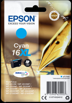 Epson Original T1632 Series pen &amp; Crossword Cyan Ink Cartridge 6.5ml | Cartridge King 