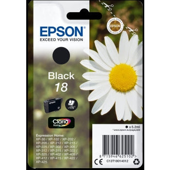 Epson Original T18 Black Inkjet Cartridge