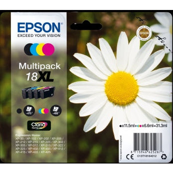 Epson Original T18 XL Multipack Inkjet Cartridges B/C/M/Y (Daisy)