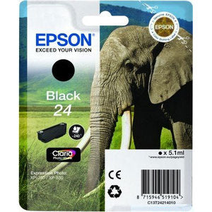Epson Original T24 Black Claria Photo HD Ink | Cartridge King 