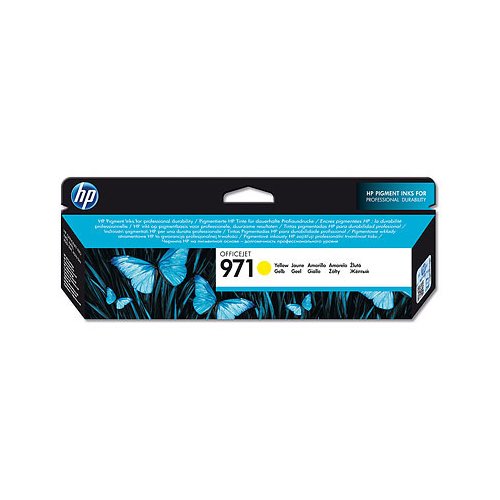 HP 971 Yellow Original Ink Cartridge Page Yield 2500 CN624AE