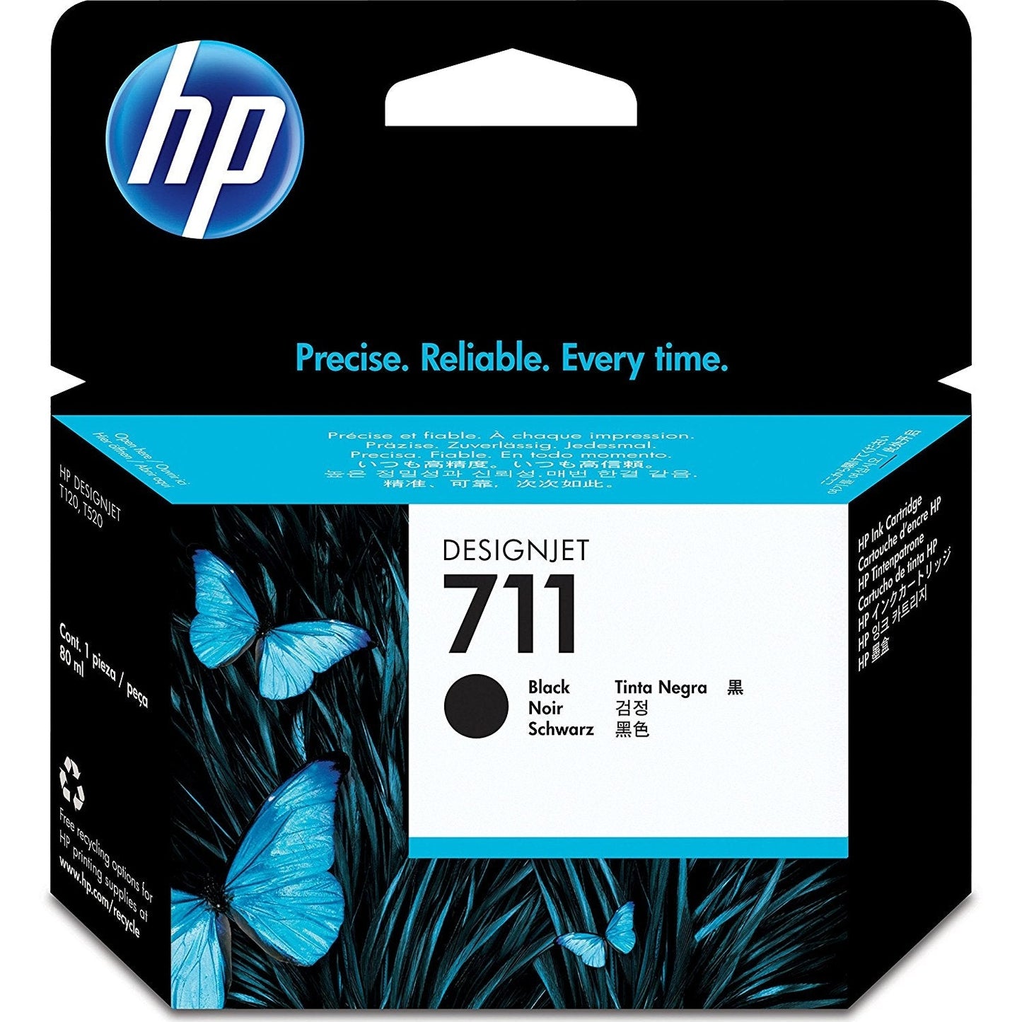 HP 711 80-ml Black Ink Cartridge HP