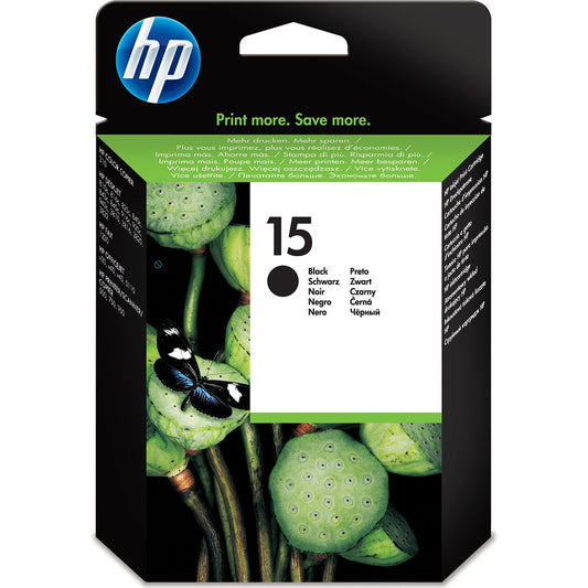 HP 15 Large Black Original Ink Cartridge Page Yield 500 C6615DE HP