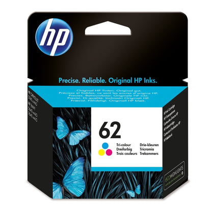 HP 62 Tri-colour Original Ink Cartridge Page Yield 165 (P/N C2P06AE)