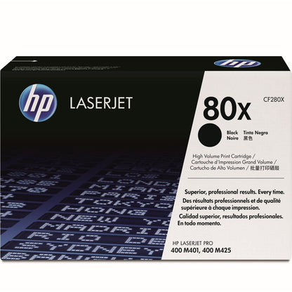 HP 80X High Yield Black Original LaserJet Toner Cartridge Page Yield 6900 CF280X HP