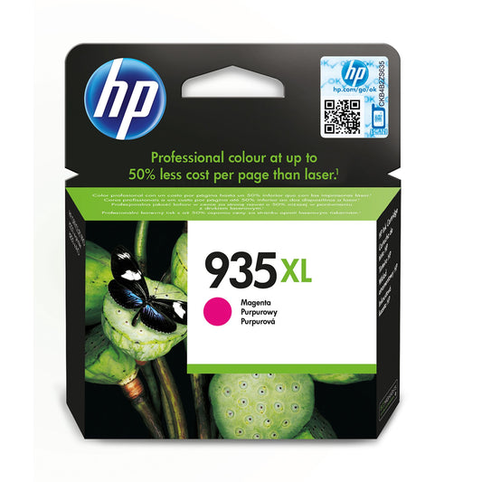 HP 935XL High Capacity Magenta Original Ink Cartridge Page Yield 825 (P/N C2P25AE)