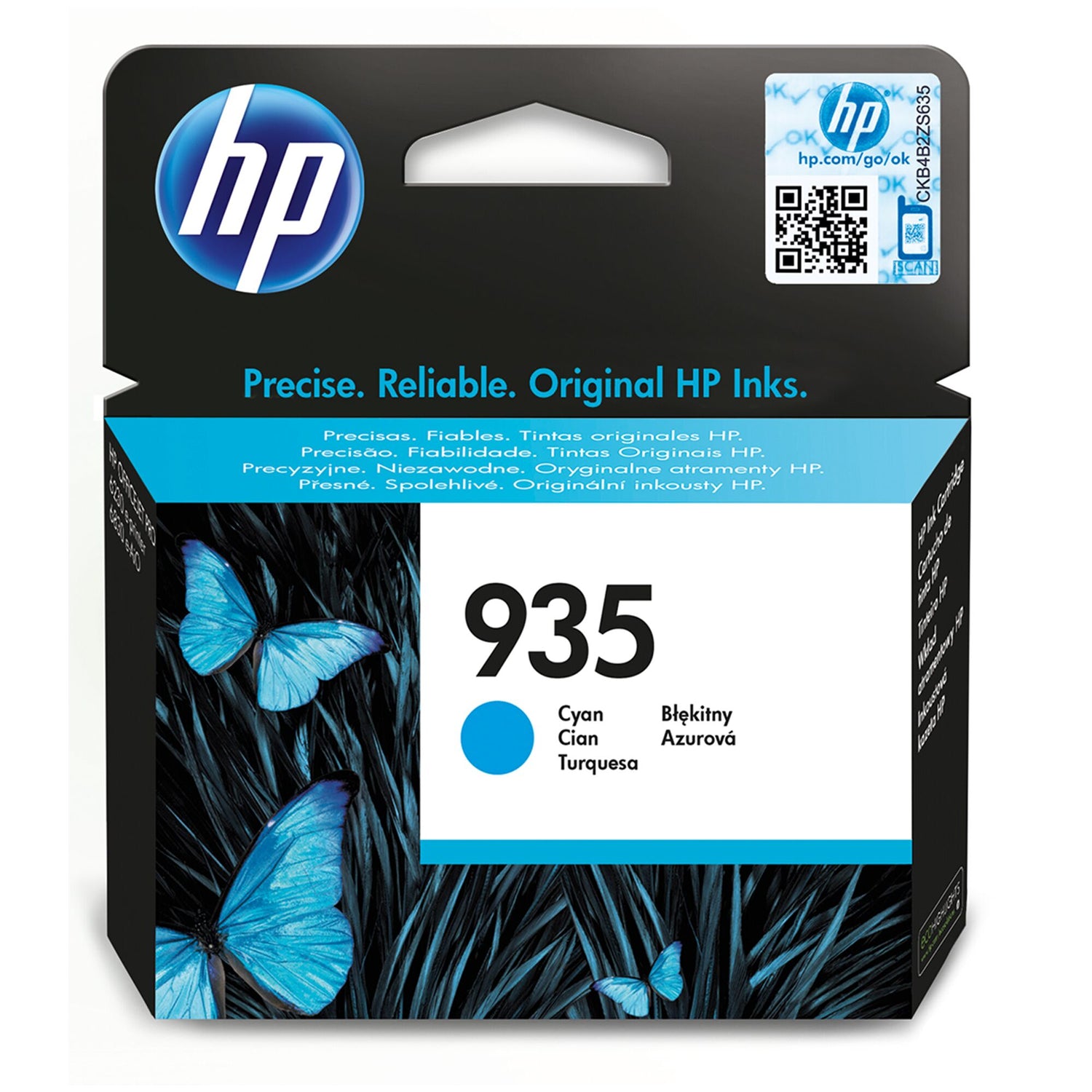 HP 935 Standard Capacity Cyan Original Ink Cartridge - C2P20AE