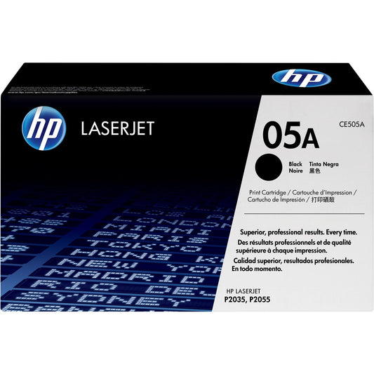 HP 05A Black Original LaserJet Toner Cartridge Page Yield 2300 P/N CE505A HP