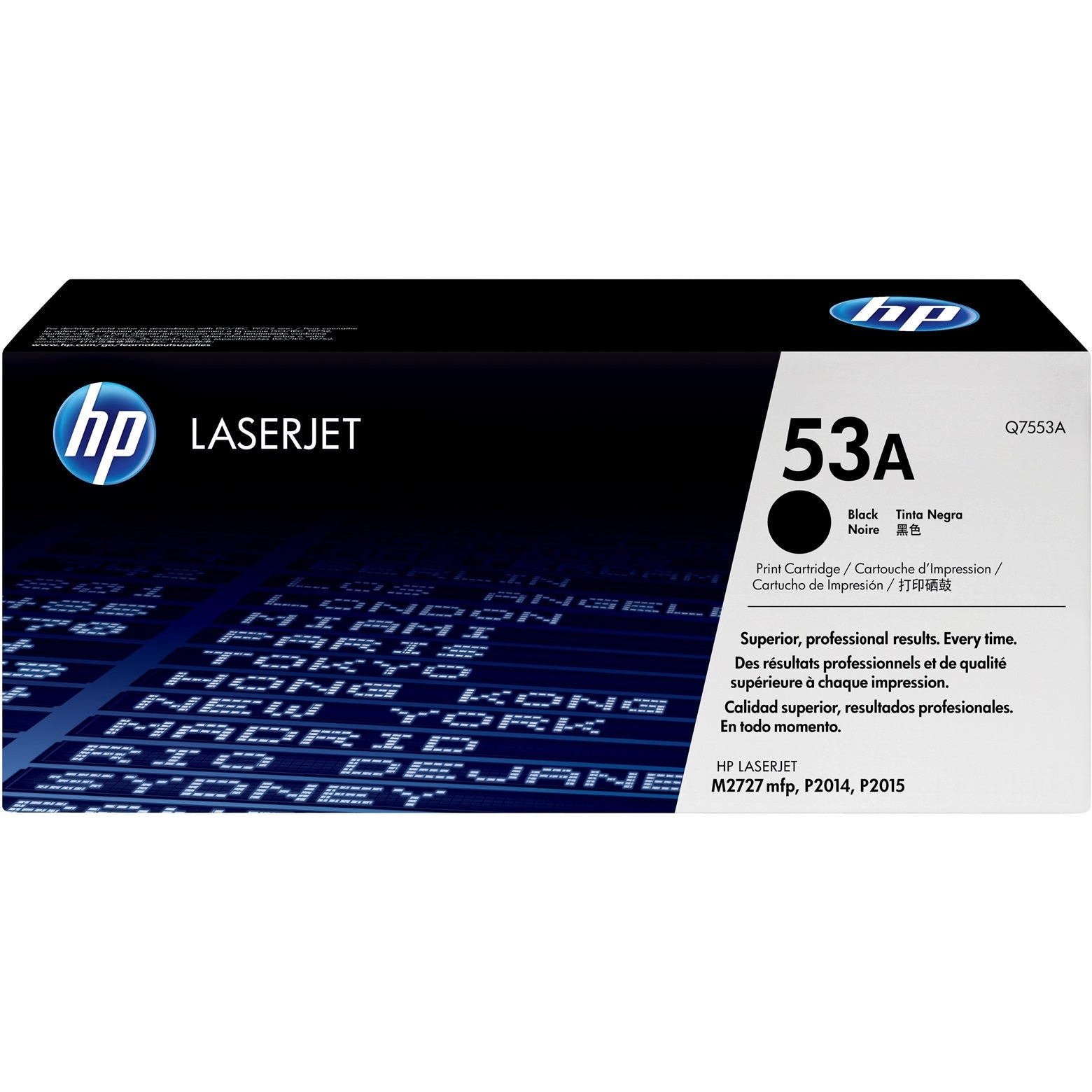 HP 53A Black Original LaserJet Toner Cartridge Page Yield 3000 Q7553A HP