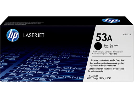 HP 53A Black Original LaserJet Toner Cartridge Page Yield 3000 (Q7553A) | Cartridge King 
