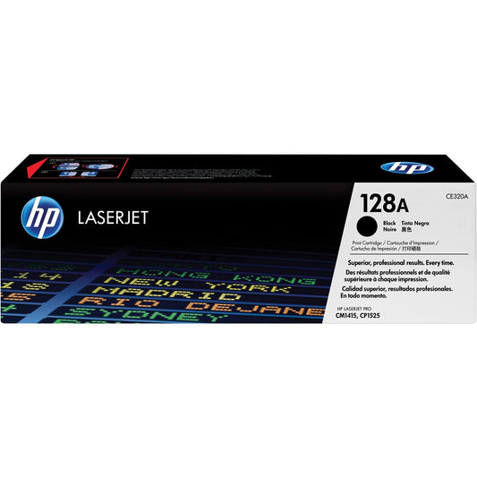 HP 128A Black Original LaserJet Toner Cartridge Page Yield 2000 CE320A HP