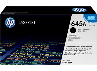 HP 645A Black Original LaserJet Toner Cartridge Page Yield 13K (C9730A) | Cartridge King 